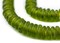 The Bead Chest African Disk Recycled Glass Beads - Full Strand of Eco-Friendly Ghanaian Rondelle Beads (Lime Green)